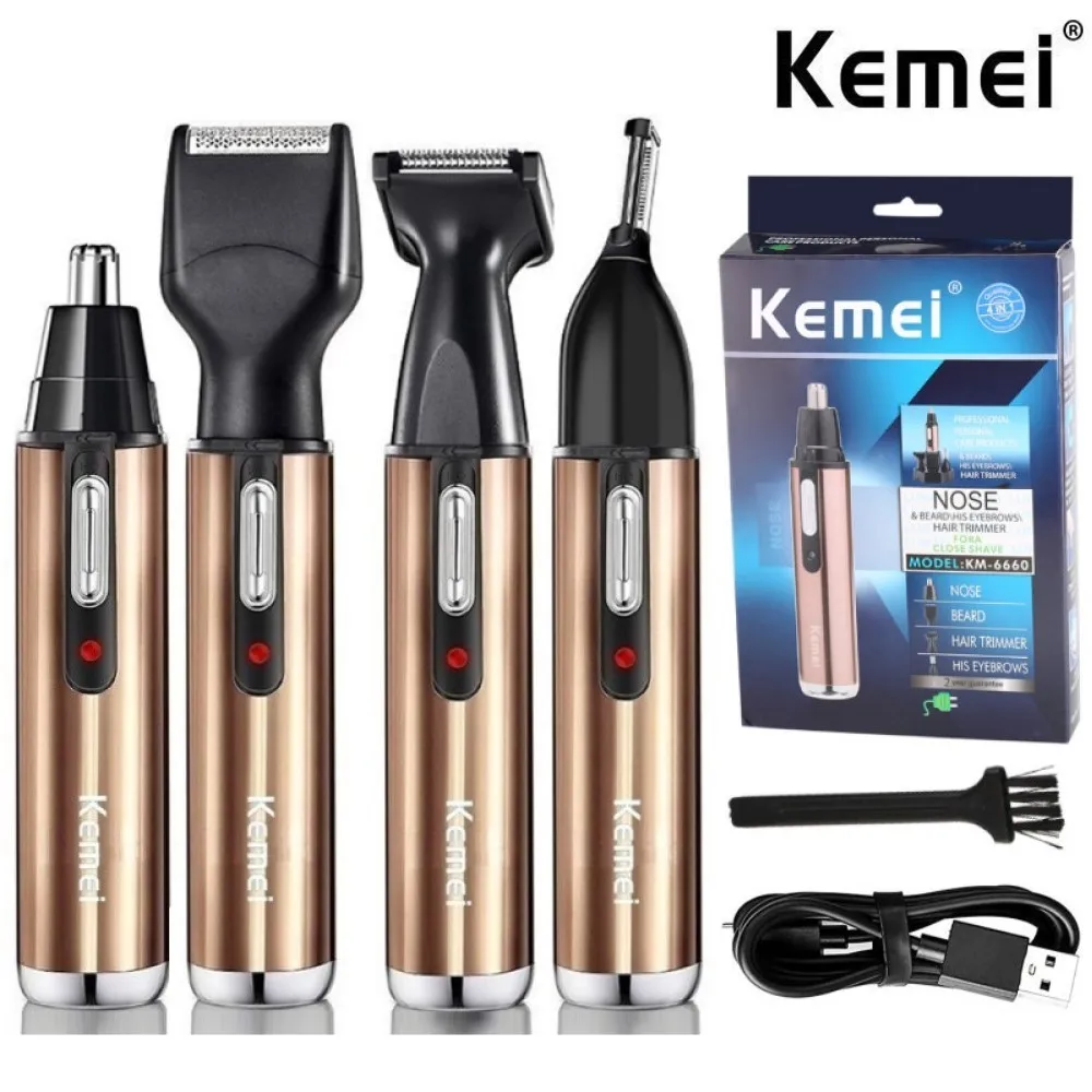 Men'S Grooming Boxes - Kemei 남녀공용 올인원 충전식 코 트리머,