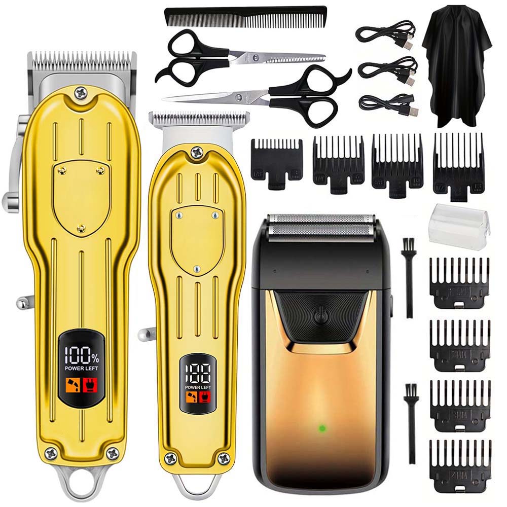 Men'S Grooming Accessories Kit - LCD 디스플레이가 있는 전문가용 헤어 클리퍼