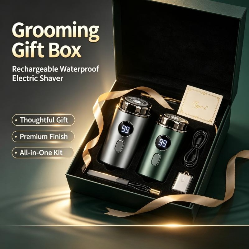 Men'S Grooming Boxes - USB 충전식 방수 전기 면도기 (남성용)