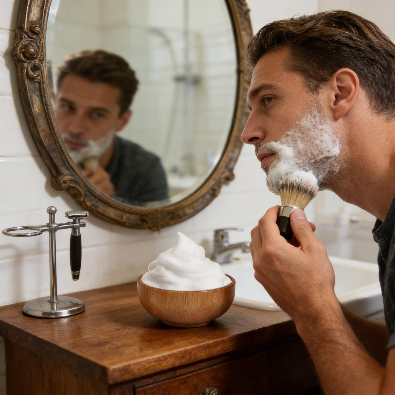 뚜껑이 있는 나무 면도 그릇, 남성용 거품 그릇, 비누 - Men'S Grooming Accessories Kit 리뷰 및 가격