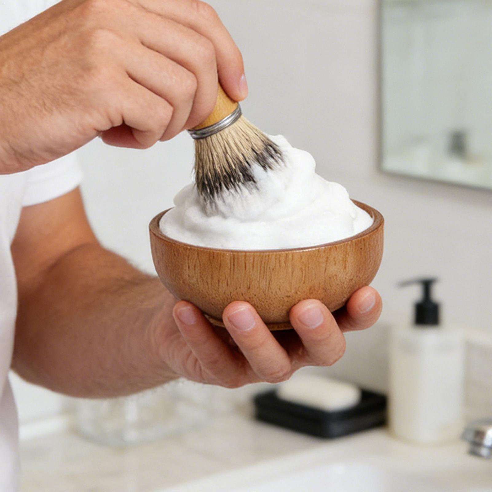 뚜껑이 있는 나무 면도 그릇, 남성용 거품 그릇, 비누 - Men'S Grooming Accessories Kit 리뷰 및 가격