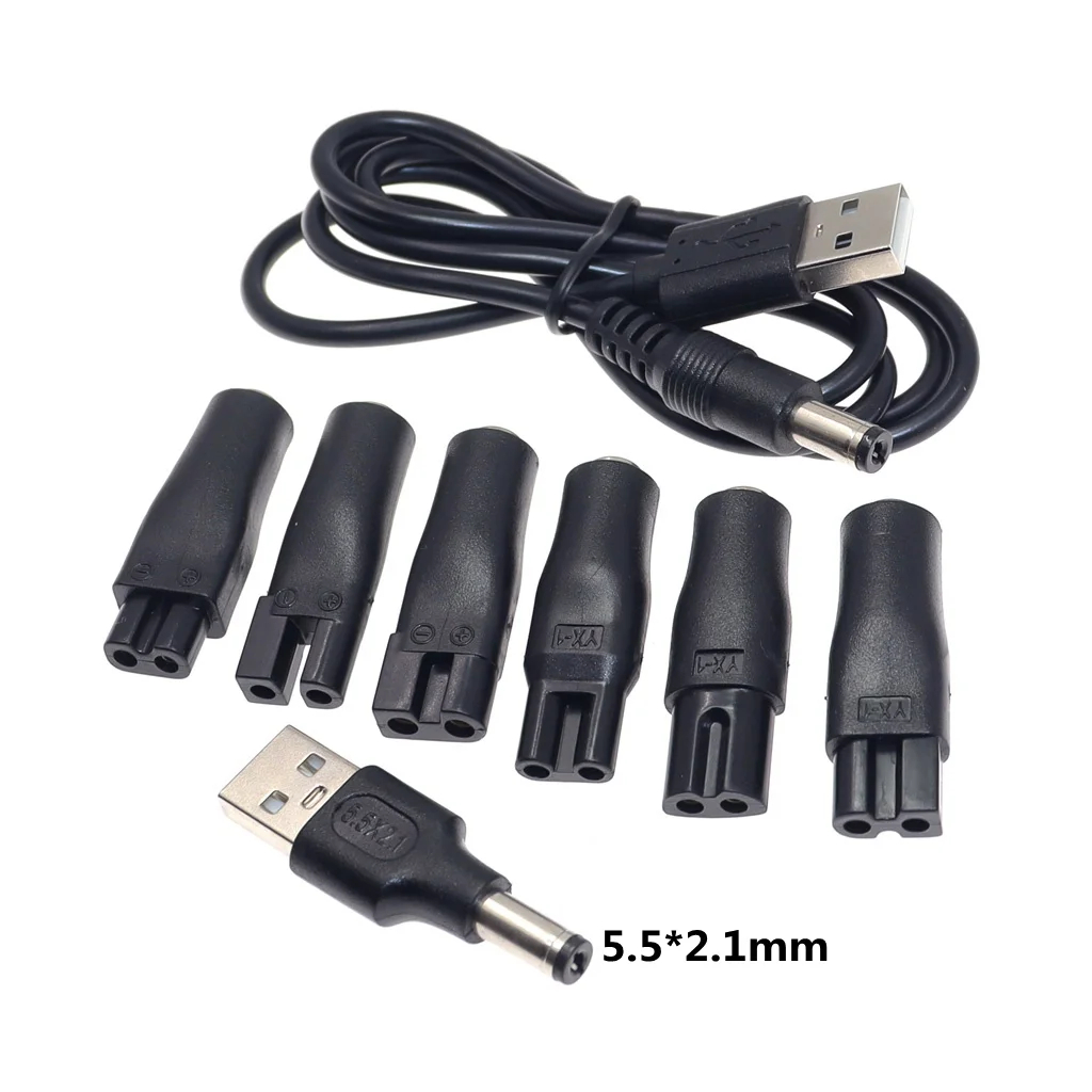 8PCS 교체용 전원 코드 5V 충전기 USB 어댑터  - Grooming Men'S Hair 리뷰 및 가격