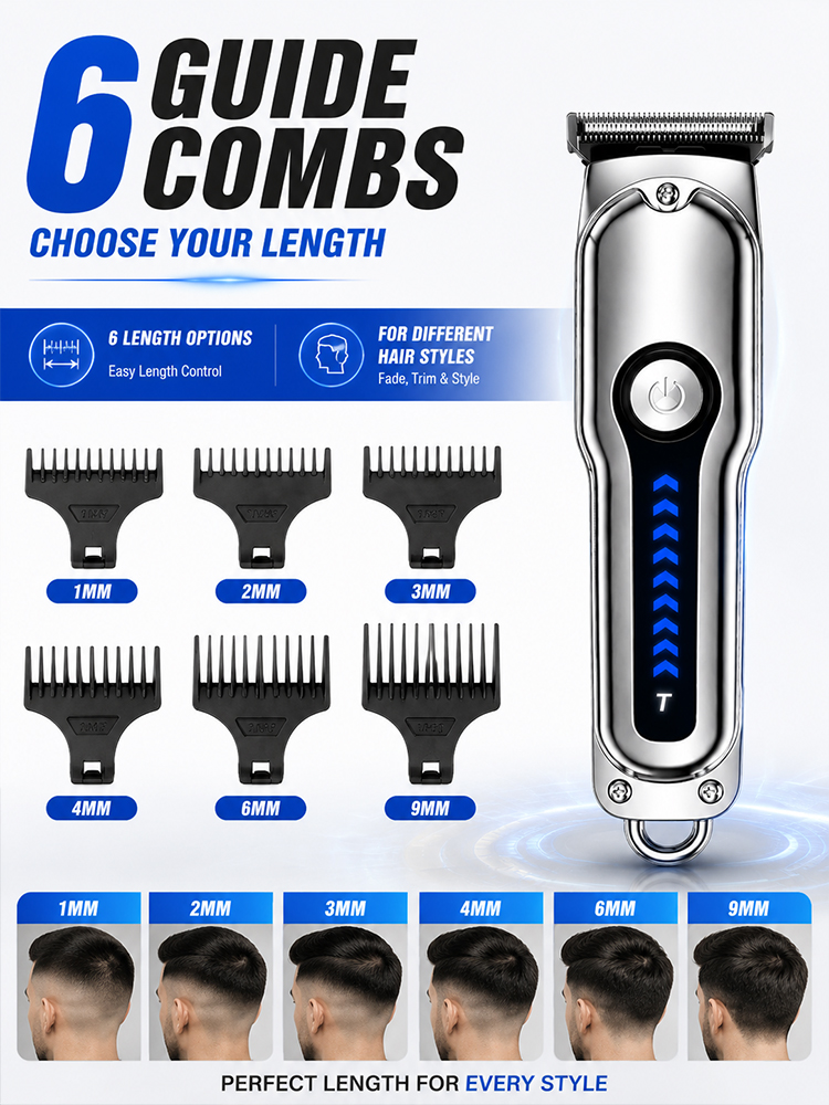 남성용 헤어 클리퍼 T-블레이드 무선 트리머, 6개의  - Grooming Men'S Hair 리뷰 및 가격