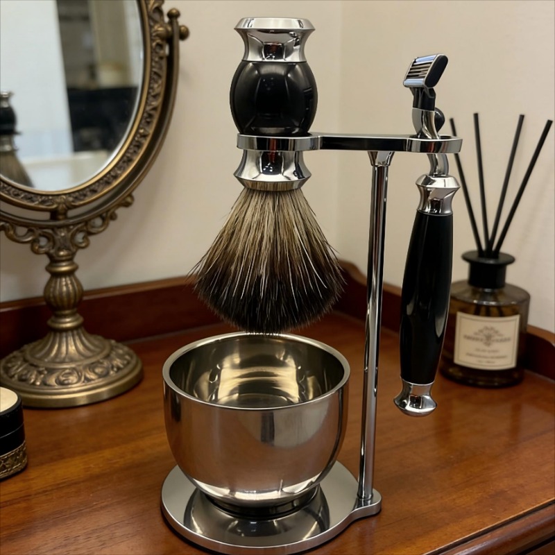 수동 면도기, 브러시, 스탠드가 포함된 남성용 완벽한  - Men'S Grooming Accessories Kit 리뷰 및 가격