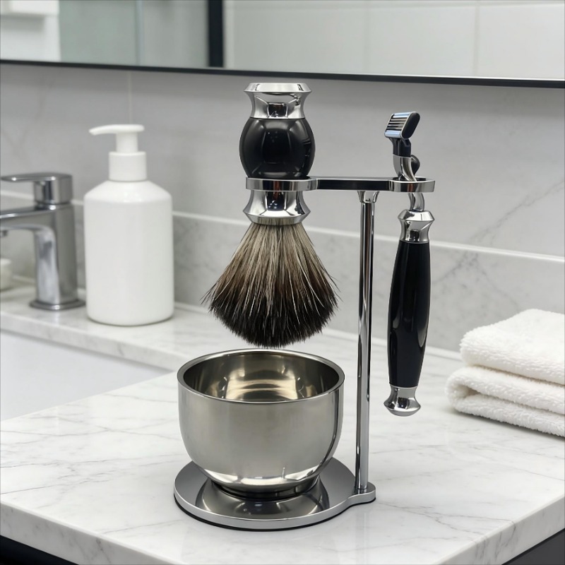 수동 면도기, 브러시, 스탠드가 포함된 남성용 완벽한  - Men'S Grooming Accessories Kit 리뷰 및 가격