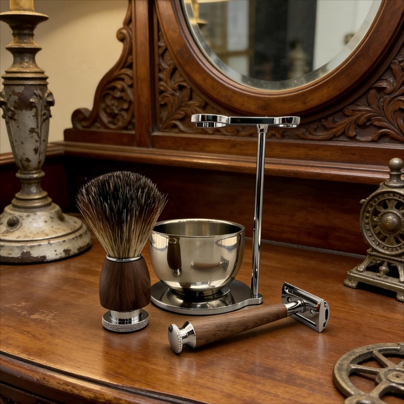 수동 면도기, 브러시, 스탠드가 포함된 남성용 완벽한  - Men'S Grooming Accessories Kit 리뷰 및 가격