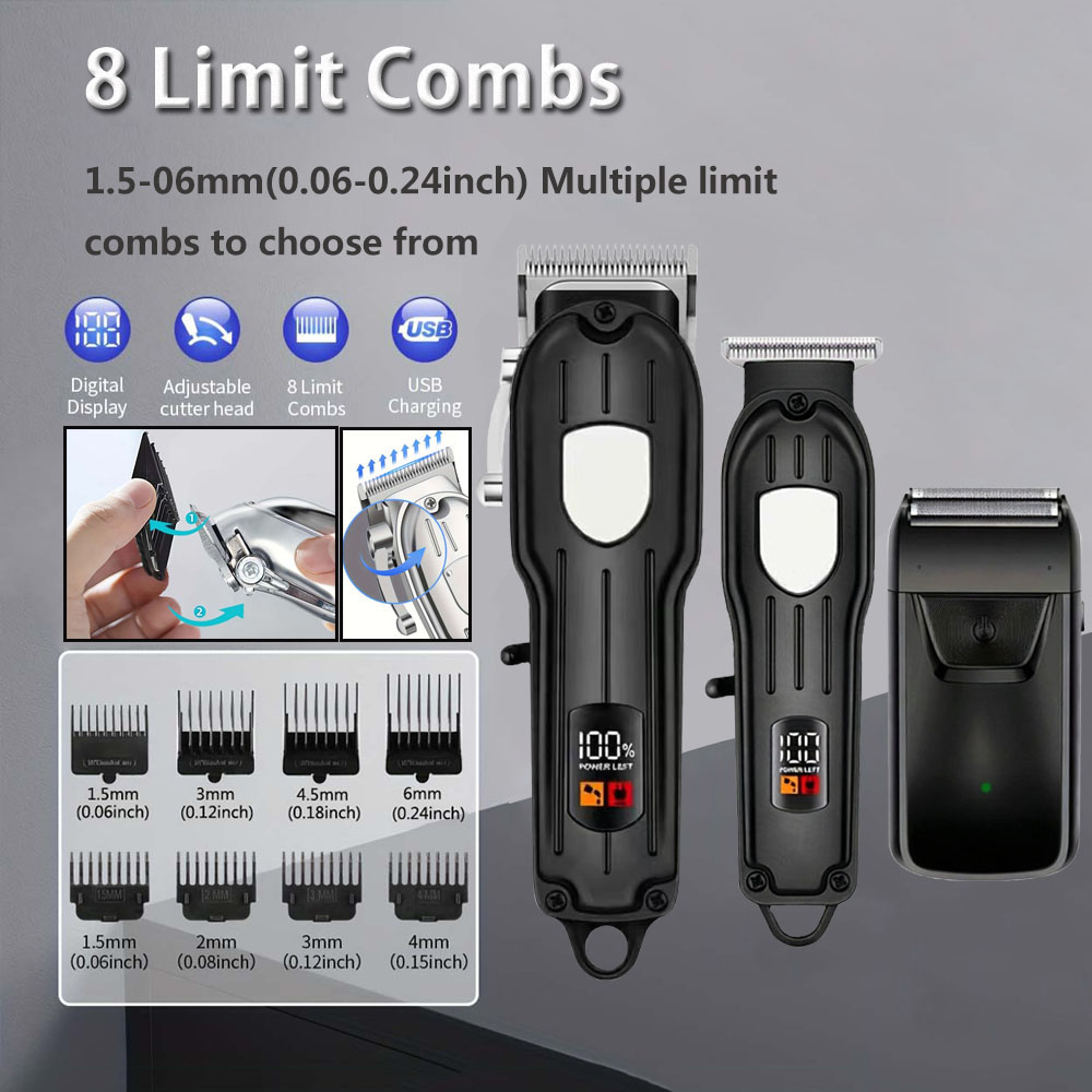 남성용 전문 무선 헤어 클리퍼 세트, 충전식 전기 헤어 - Men'S Grooming Accessories Kit 리뷰 및 가격