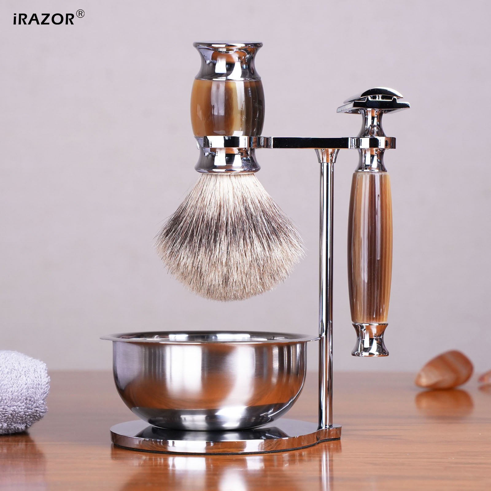 iRAZOR 럭셔리 남성용 DE 안전 면도기 세트 실버 - Men'S Grooming Barbershop 리뷰 및 가격