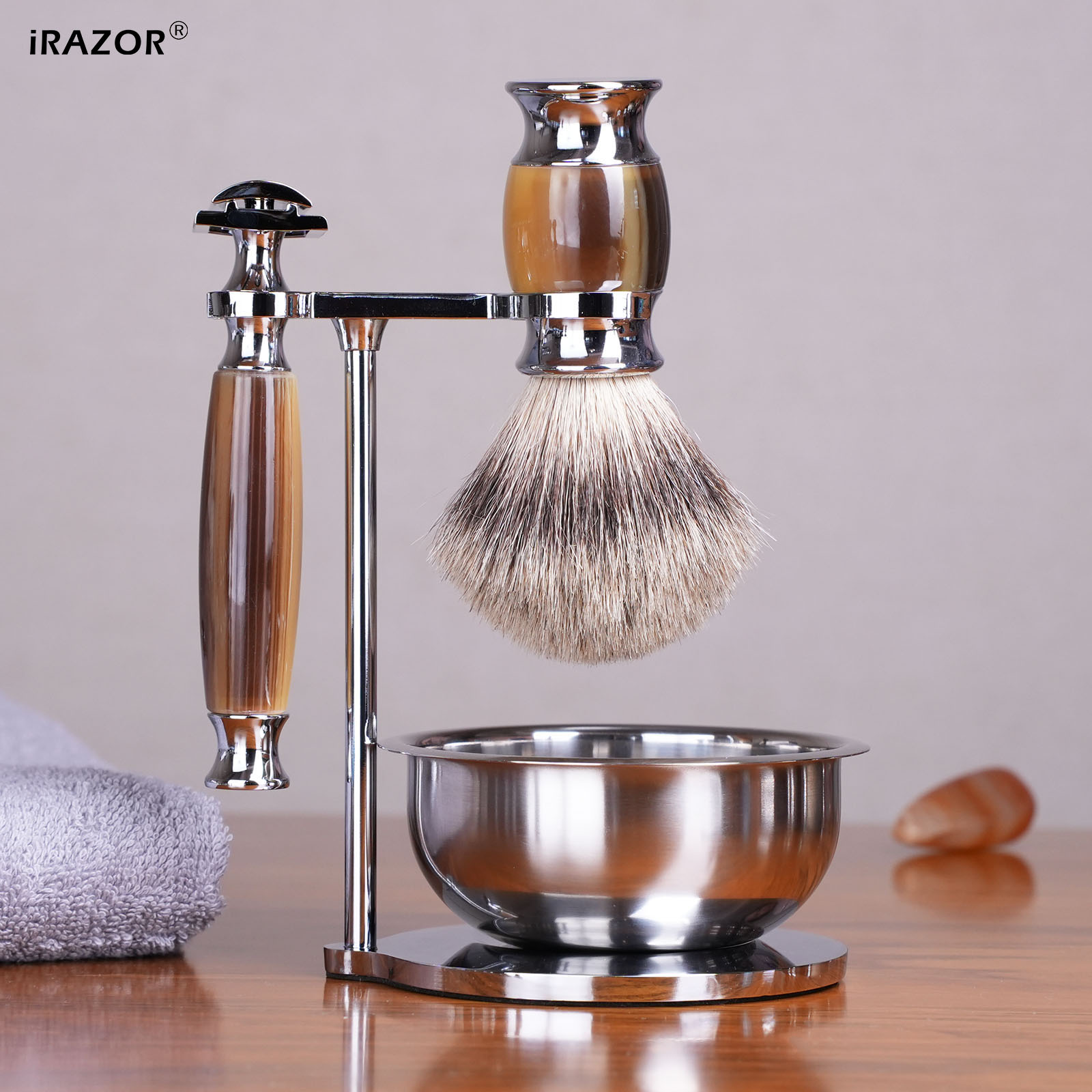 iRAZOR 럭셔리 남성용 DE 안전 면도기 세트 실버 - Men'S Grooming Barbershop 리뷰 및 가격