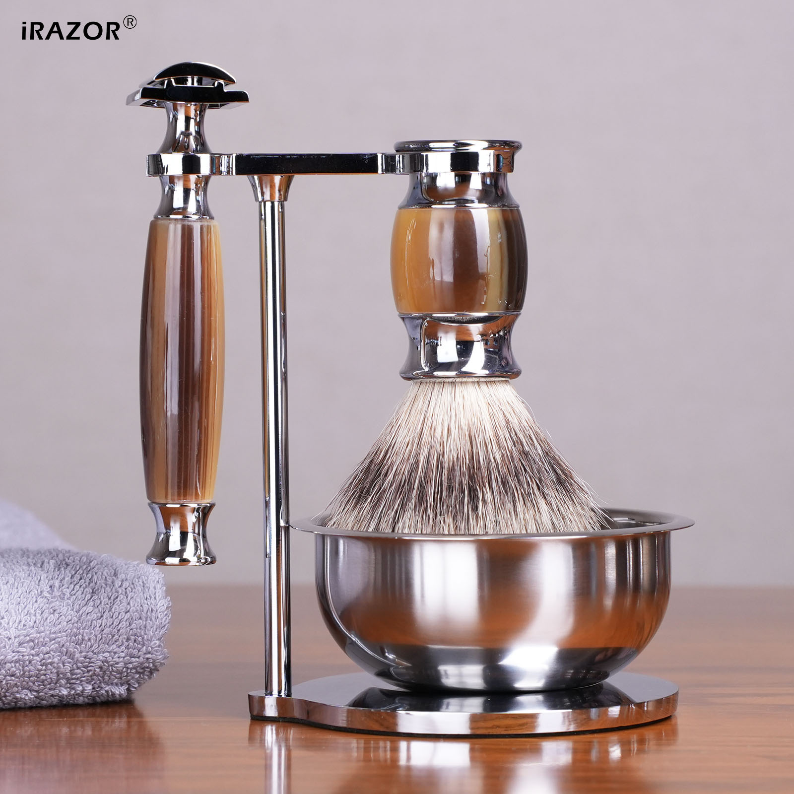 iRAZOR 럭셔리 남성용 DE 안전 면도기 세트 실버 - Men'S Grooming Barbershop 리뷰 및 가격