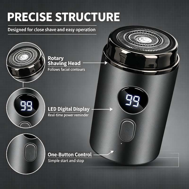 USB 충전식 방수 전기 면도기 (남성용) LED 디스 - Men'S Grooming Boxes 리뷰 및 가격